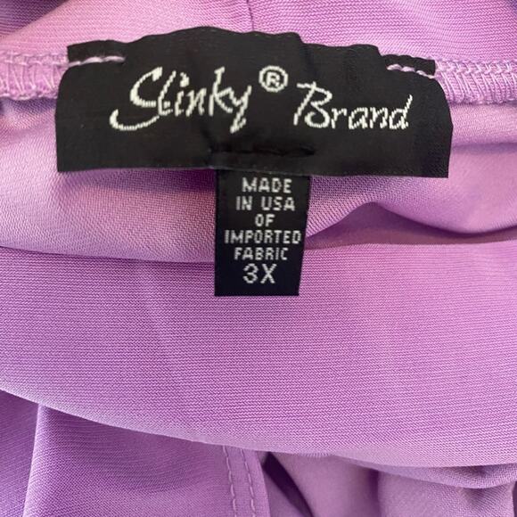 Slinky Brand NWOT 2 PACK Retro Vibrant Purple Choker Collar Soft Travel Tunic 3X - Picture 14 of 15